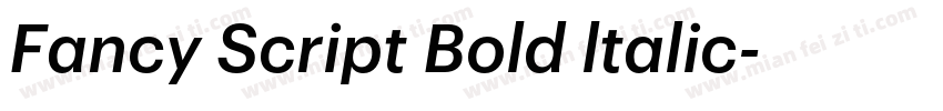 Fancy Script Bold ltalic字体转换